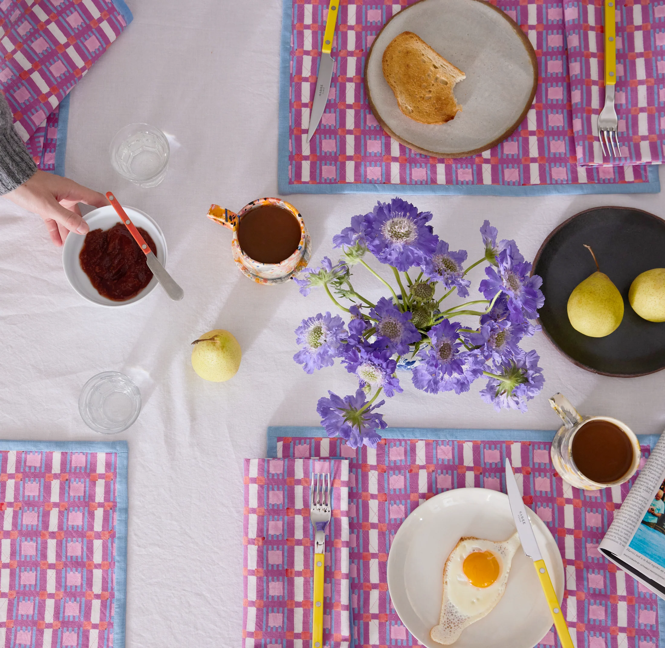 Iris Plaid Napkin - Image 3