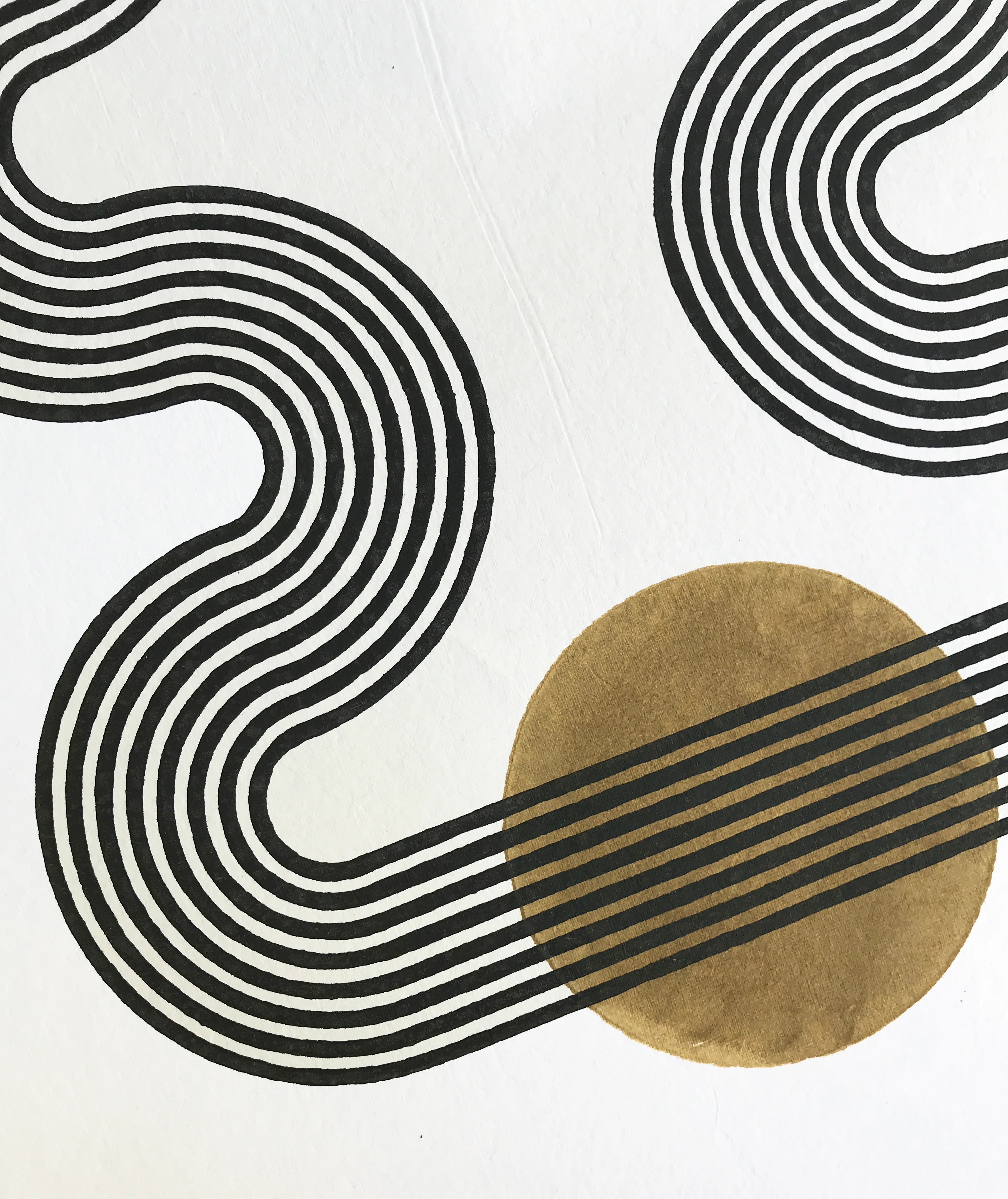Lagoon | Ochre | Woodblock Print - Image 3