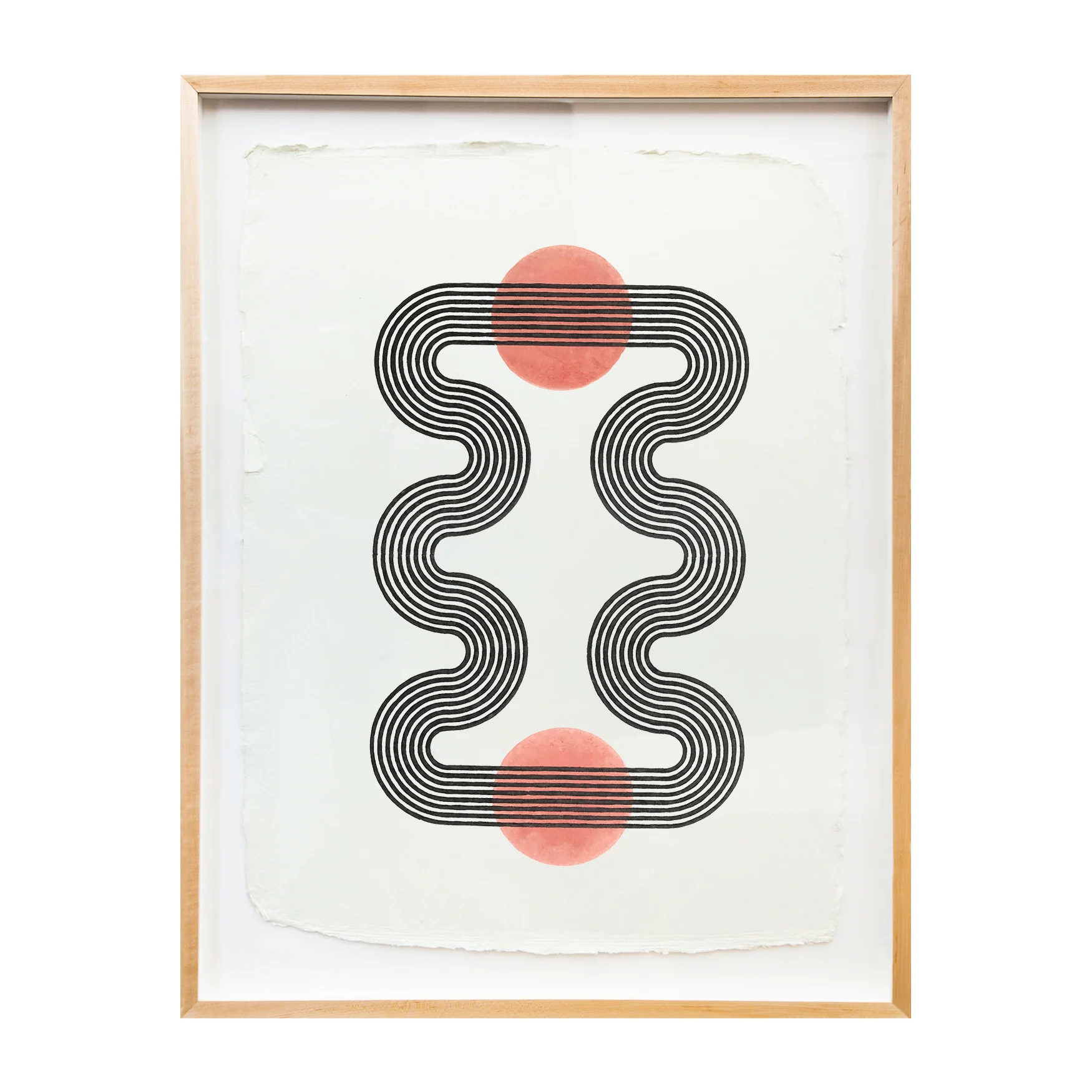 Lagoon | Rose | Woodblock Print