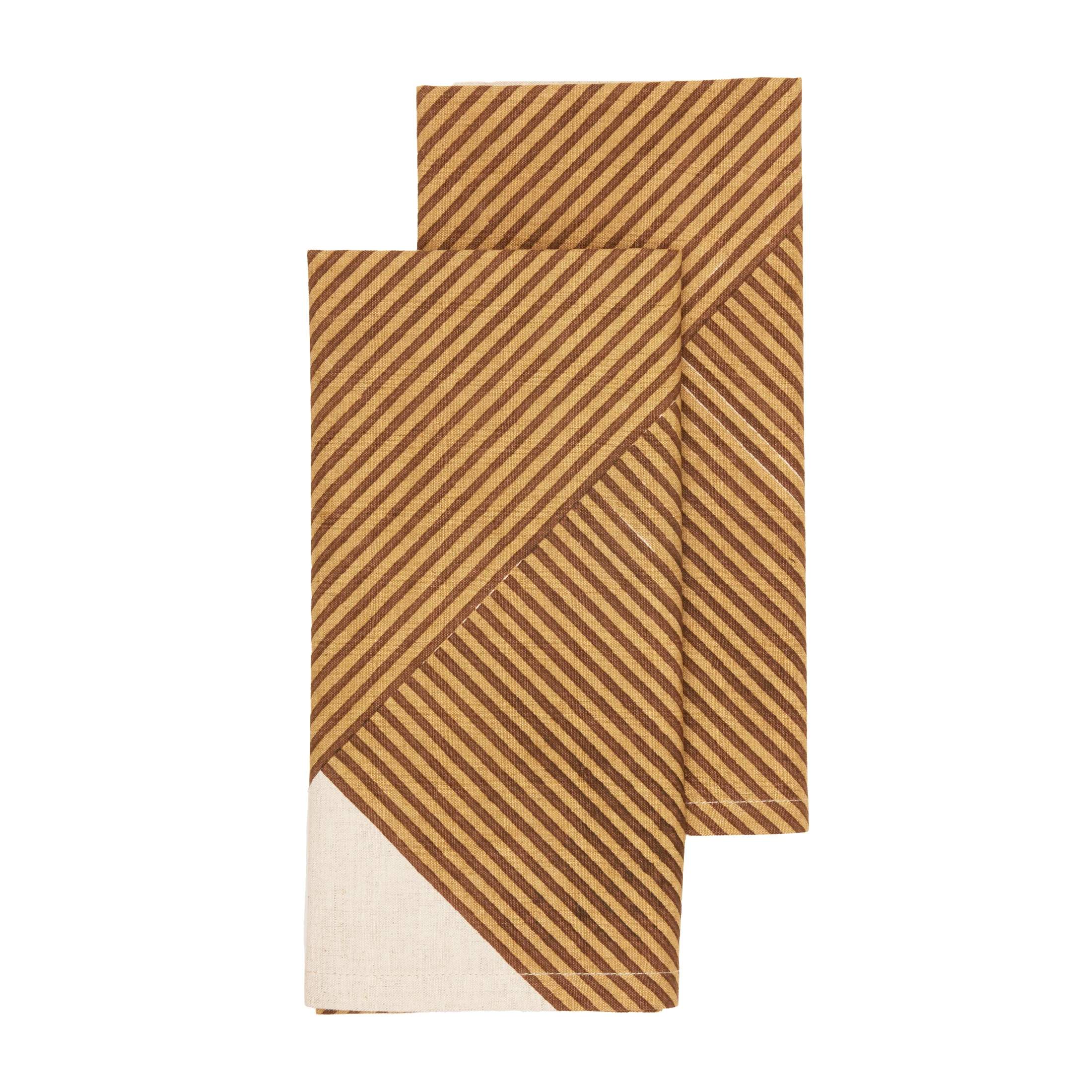 Nutmeg Crosshatch Napkin - Image 7