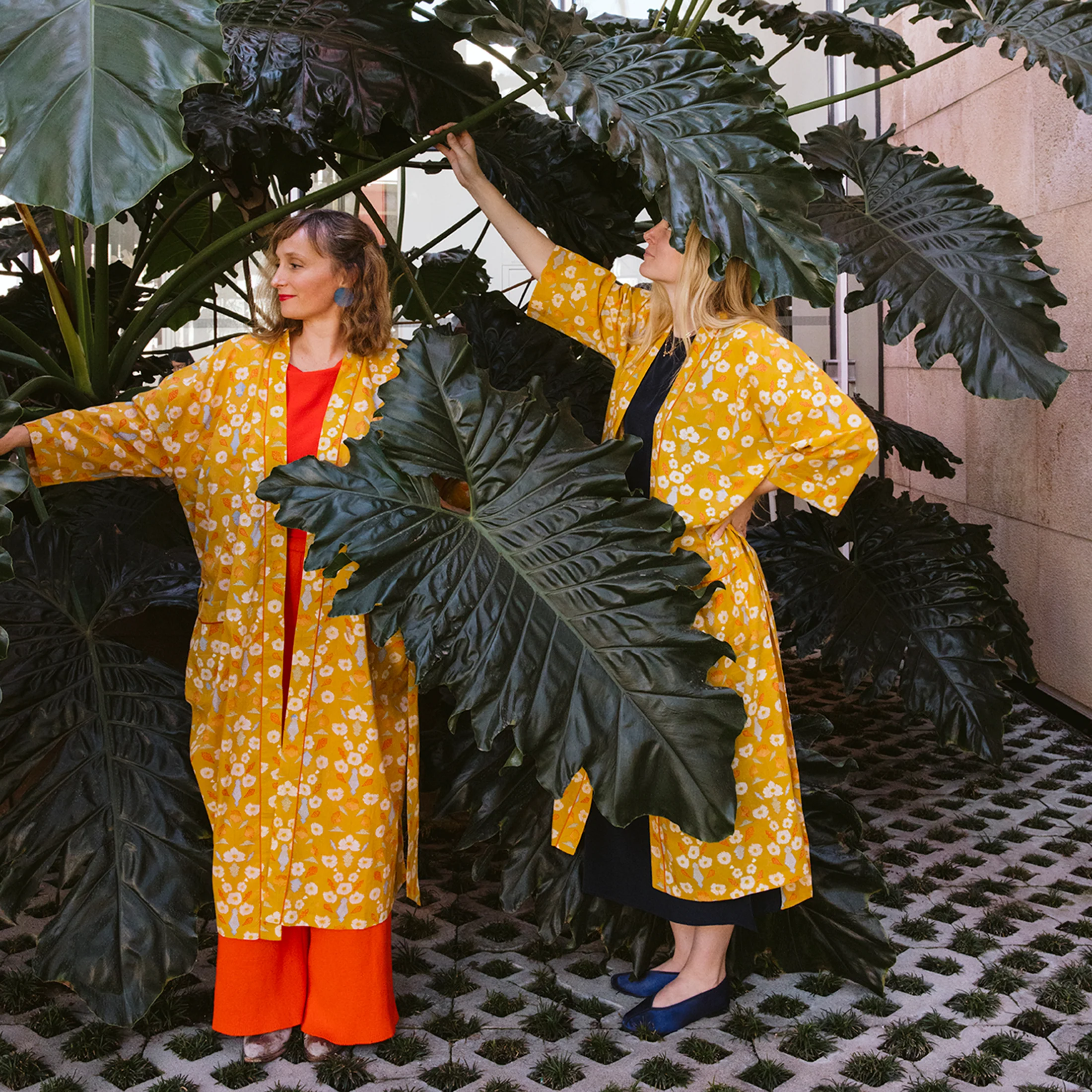 Ochre California Poppies Robe - Image 14
