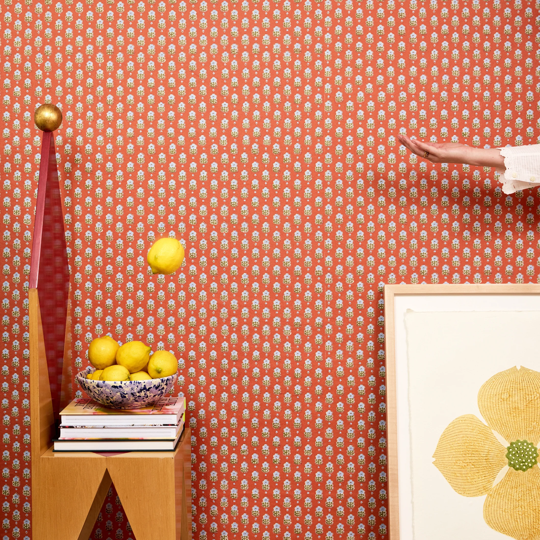 Periwinkle Wallpaper Sample | Red Clay - Image 2