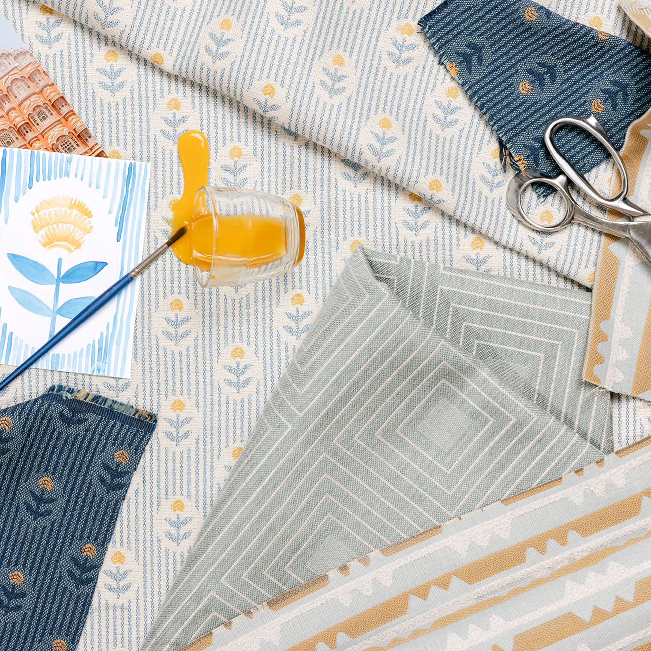Spindle Stripe Fabric | Dune - Image 3