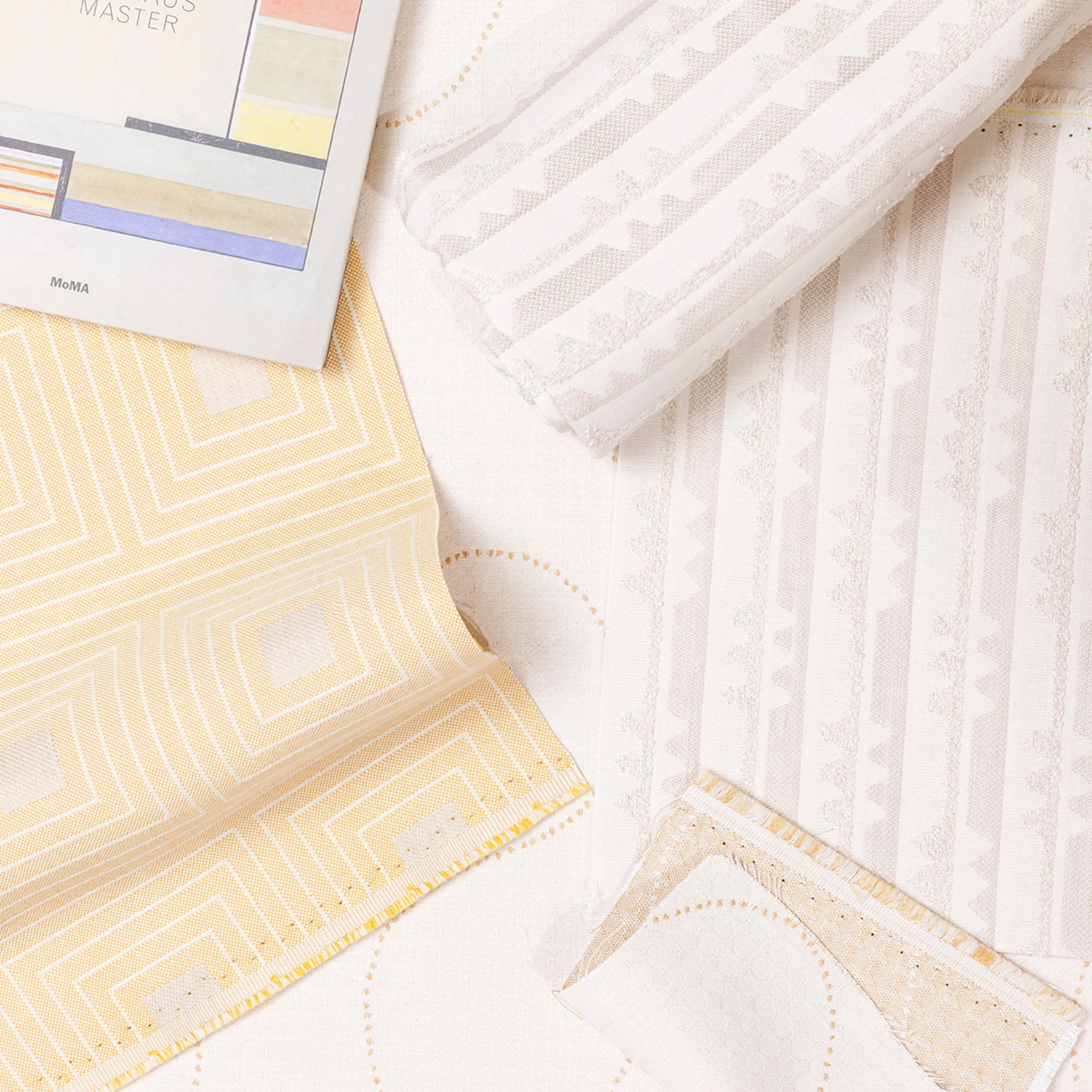 Spindle Stripe Fabric | Snow - Image 2